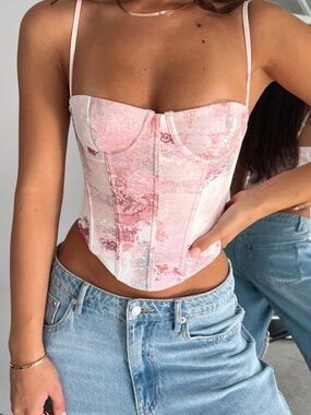 White Fox “In the Morning” Bustier in Primrose Pink